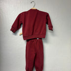 zara boys’ maroon sweatsuit matching set 2Y