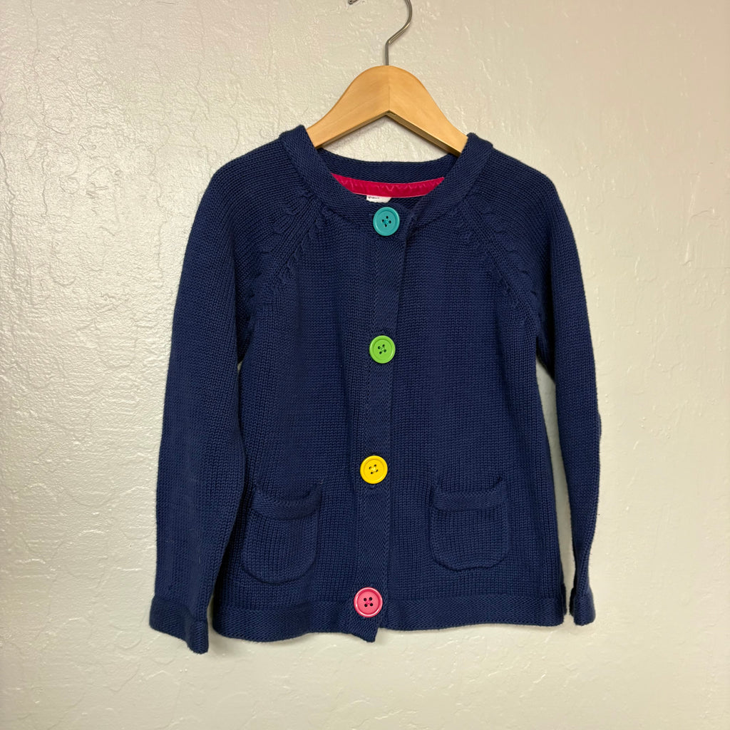 carter’s blue cardigan with colorful buttons 4Y