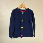 carter’s blue cardigan with colorful buttons 4Y