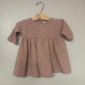the simple folk pink muslin dress 3-6M