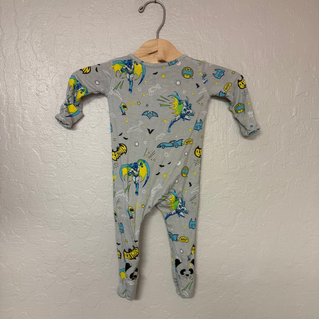 bellabu bear bamboo batman footie 0-3M