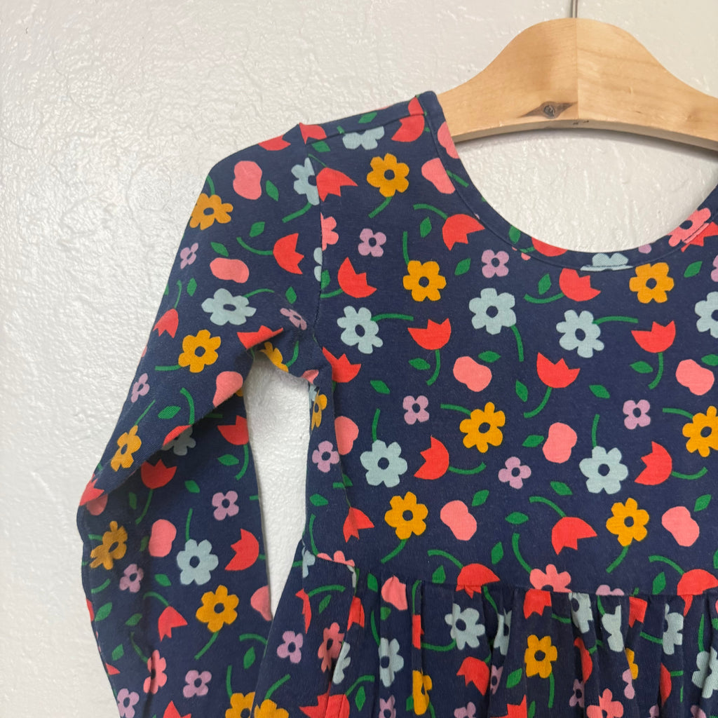 hanna andersson navy floral dress 5Y