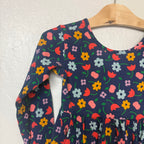 hanna andersson navy floral dress 5Y