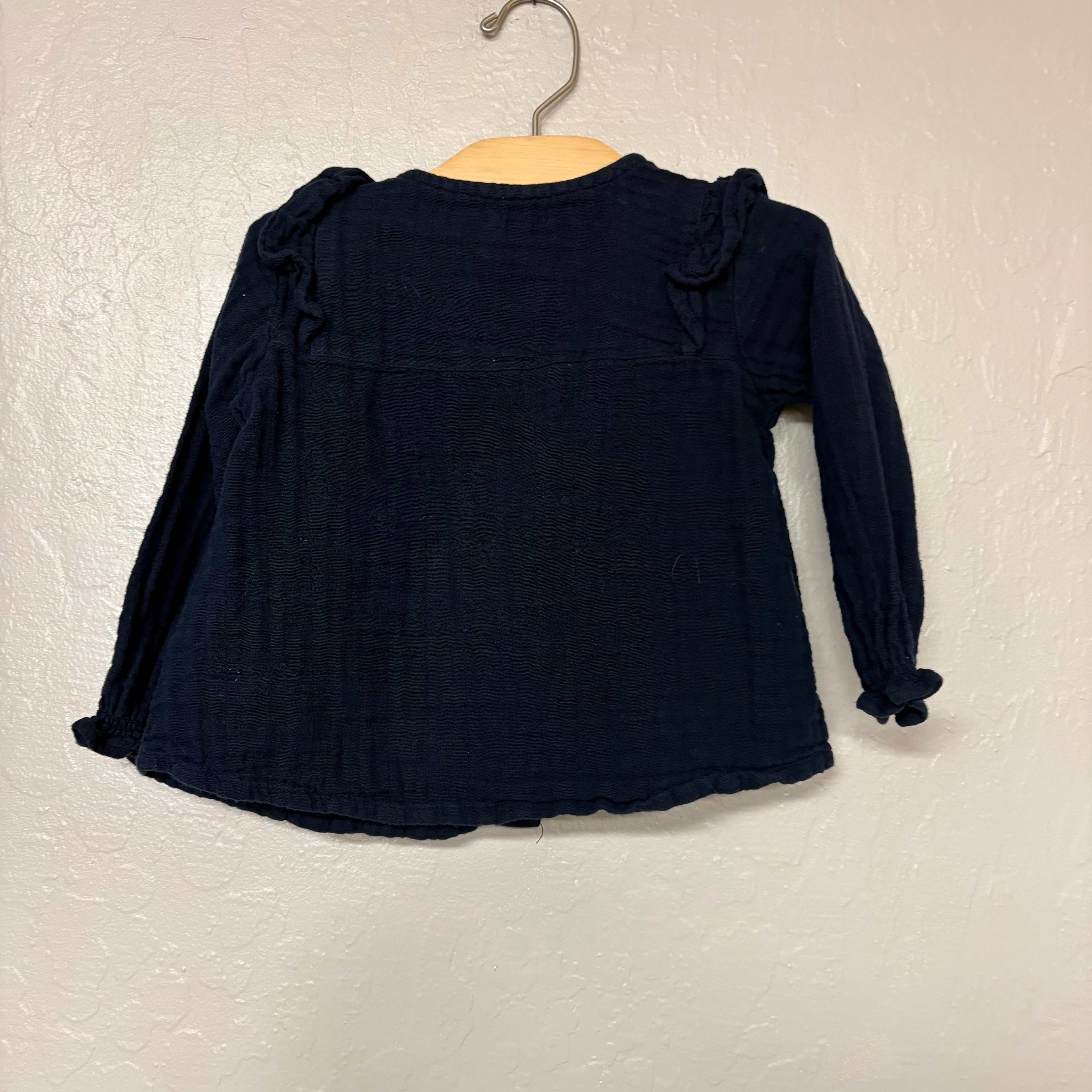 jamie kay girls’ navy blue button down 2Y
