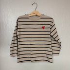 zara stripe oversized tee 6-7Y
