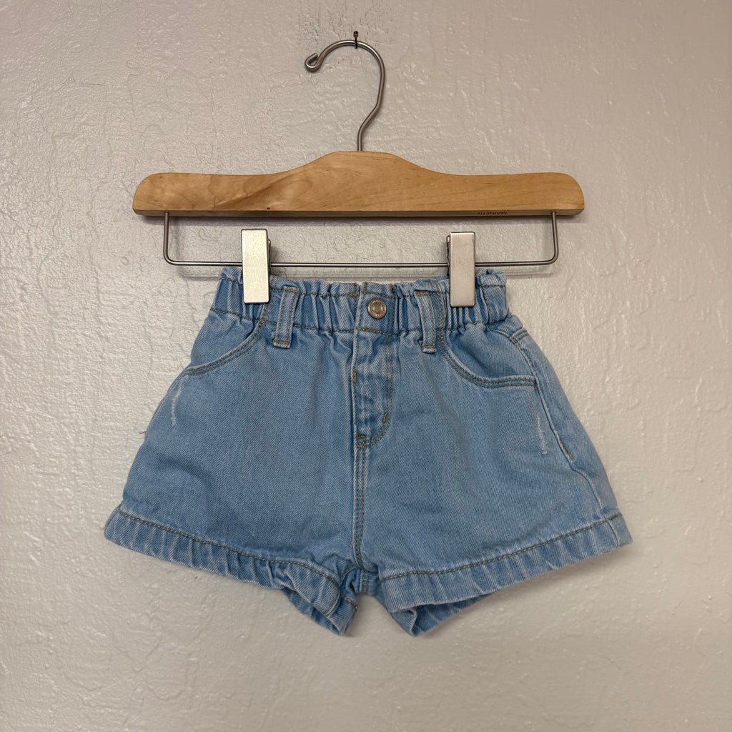 zara paper bag waist shorts 12-18M