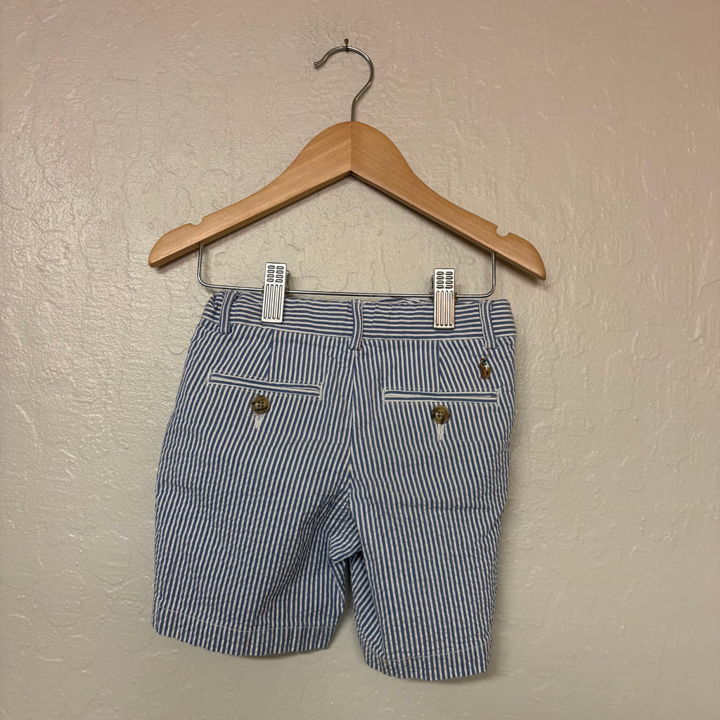 ralph lauren boys’ white and blue striped shorts 3T