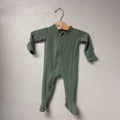 wildbird muted green footie 0-3M