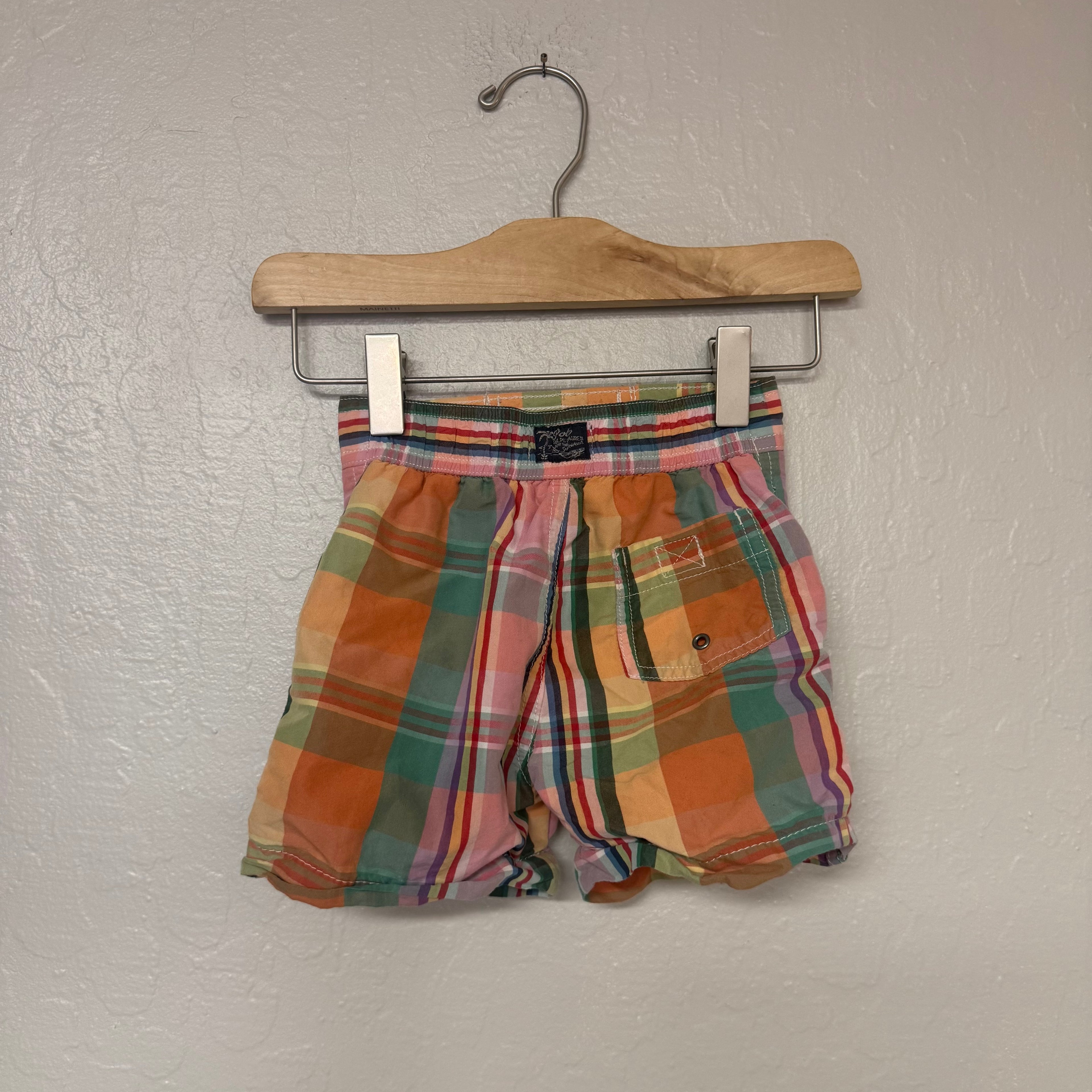 ralph lauren plaid swim trunks 9M