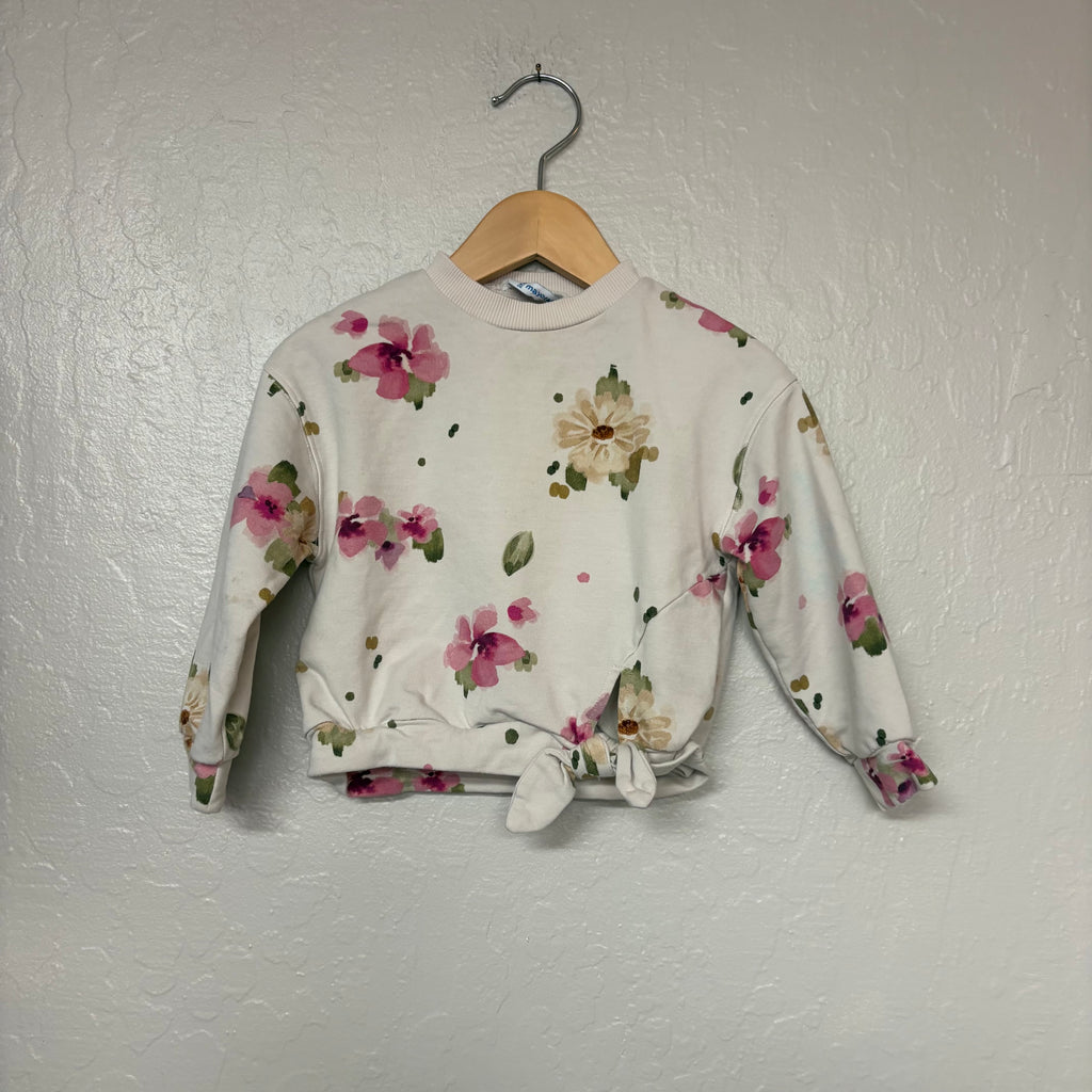mayoral girls' floral sweatshirt 2Y