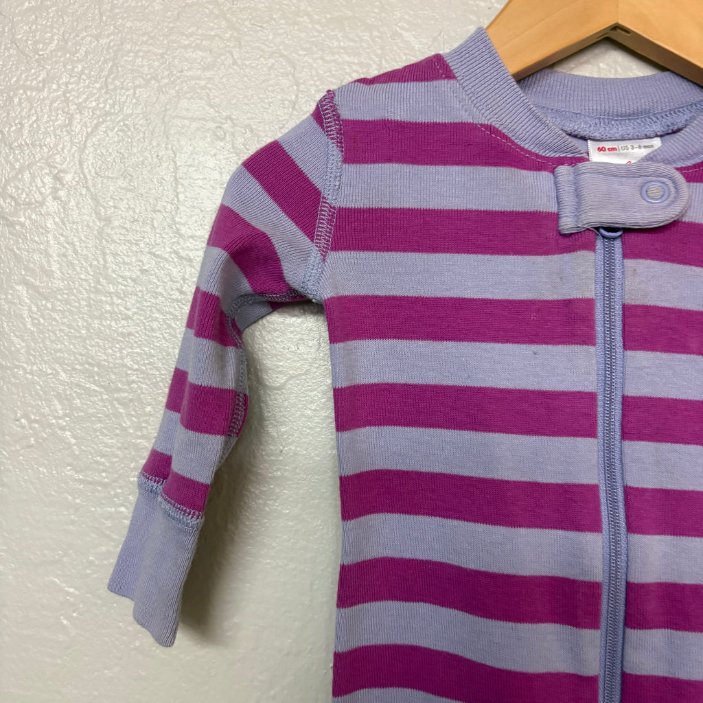 hanna andersson girls' striped pajama 3-6M