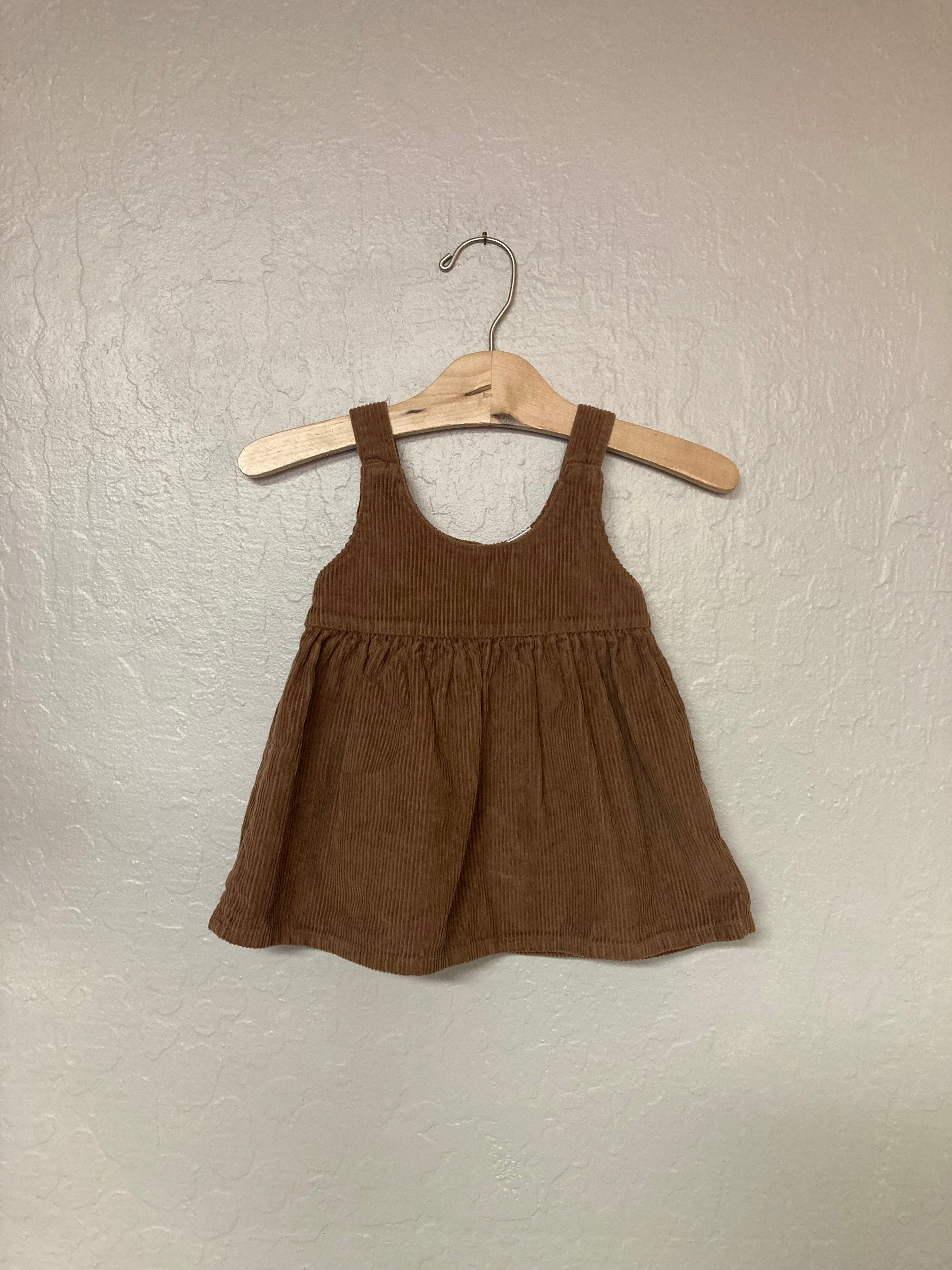 carter's brown corduroy pinaore