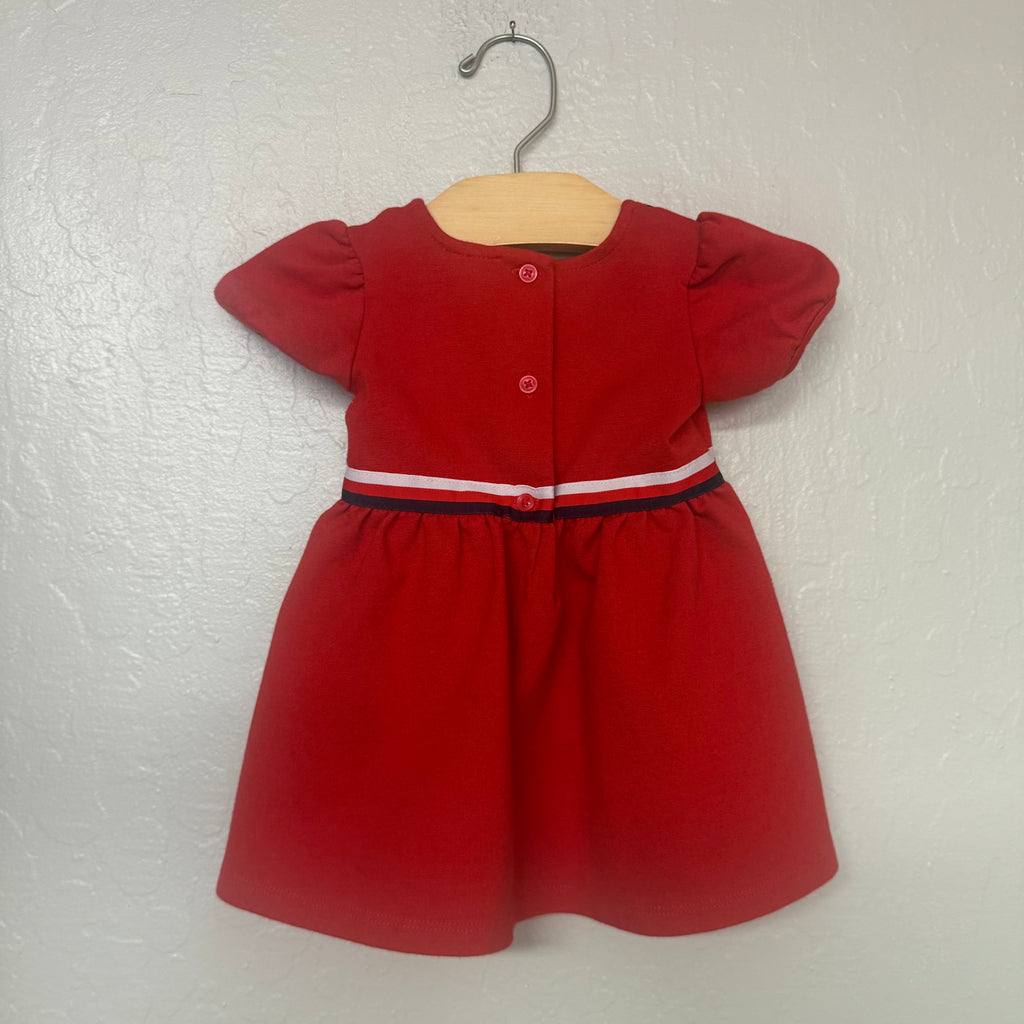 janie and jack red dress with bloomers 6-12M
