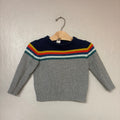 baby gap boys’ gray sweater with stripes 2Y