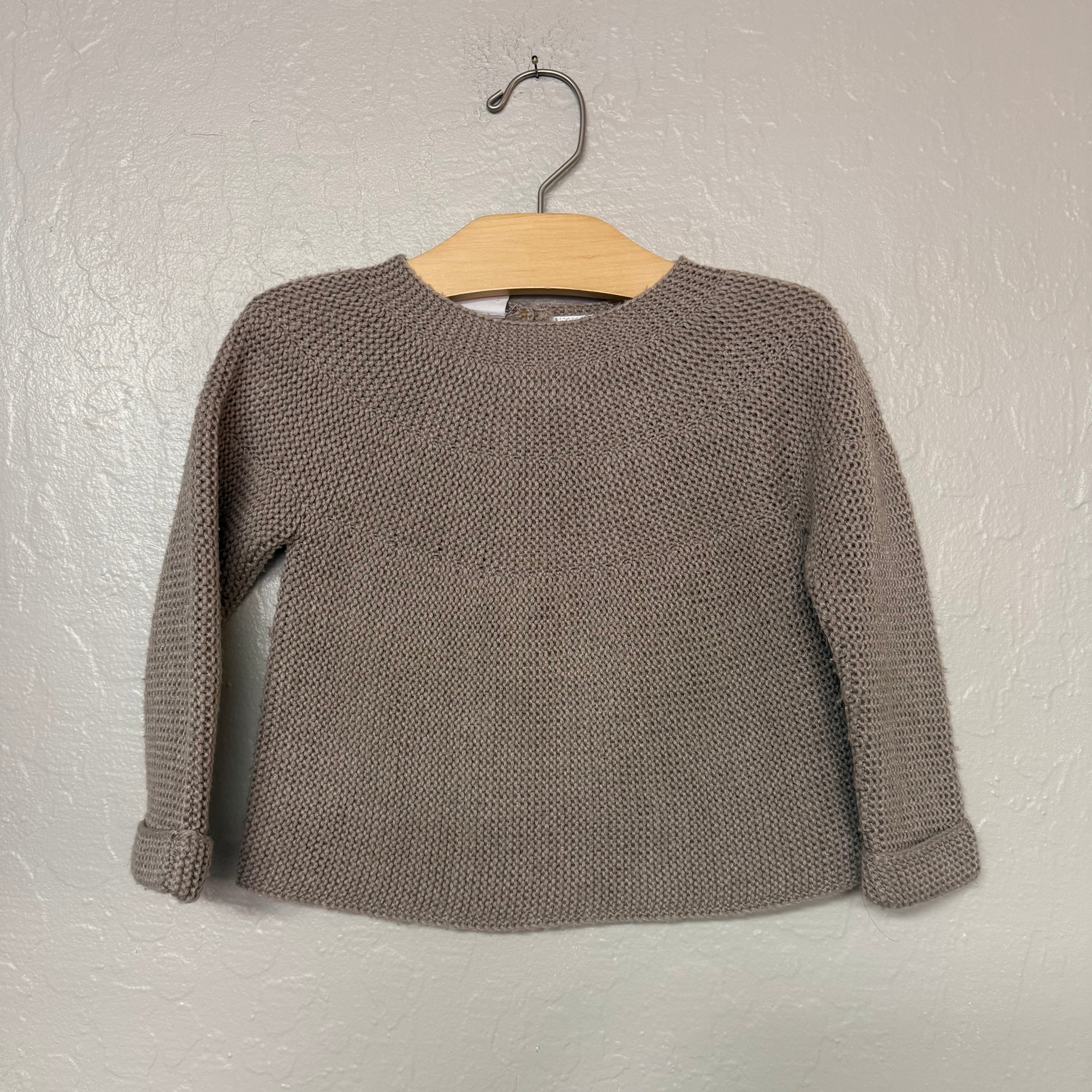zara girls beige knit sweater 12-18M