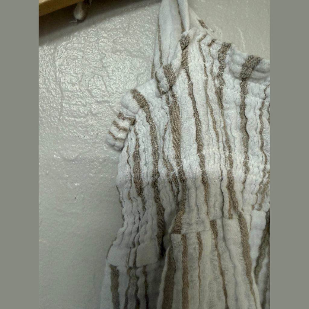 vignette white stripe dress 5Y