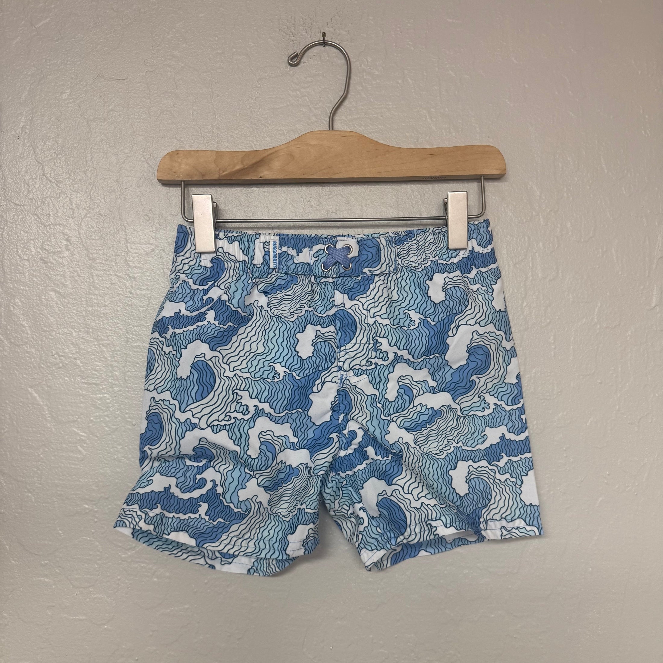 rugged butts blue swim trunks 4Y