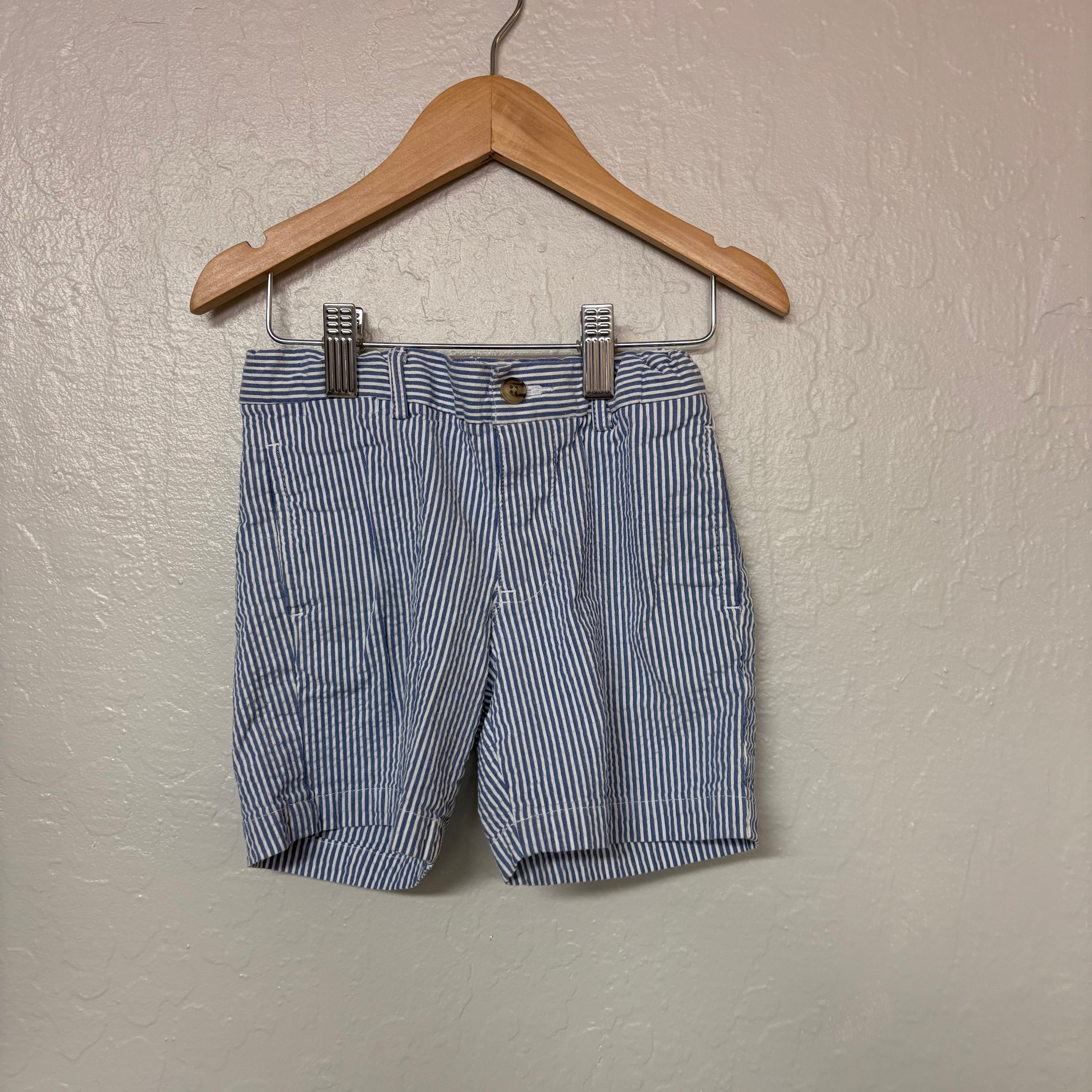 ralph lauren boys’ white and blue striped shorts 3T