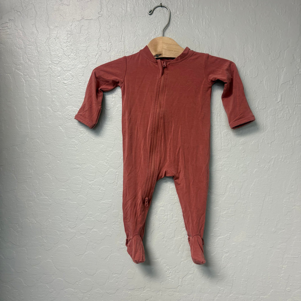 wildbird earthy pink footie 0-3M