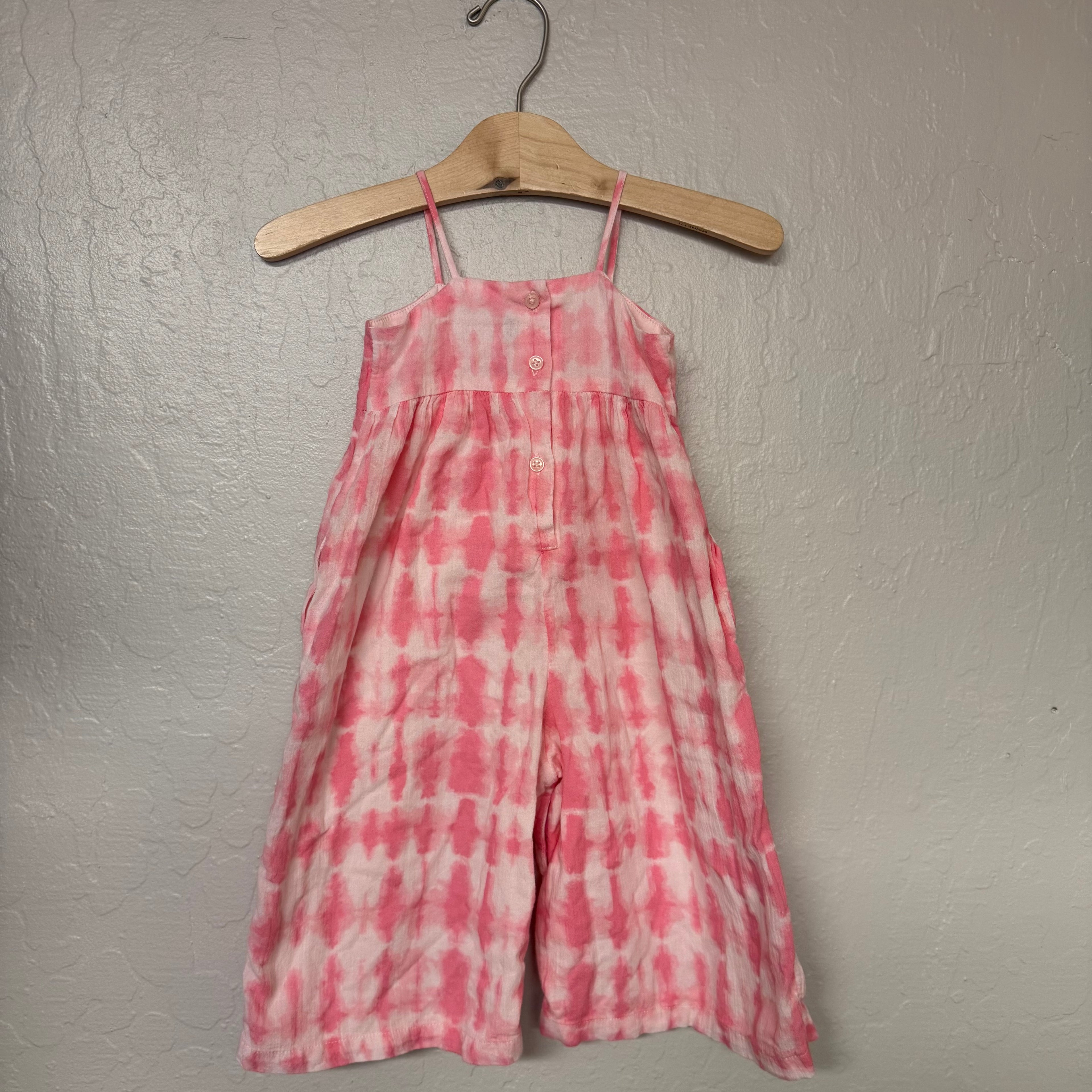 janie and jack pink romper 12-18M