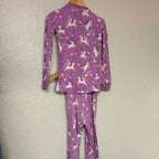 little sleepies girls purple unicorn pajamas set 4Y
