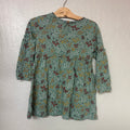 little co. green floral dress 4Y