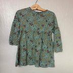 little co. green floral dress 4Y