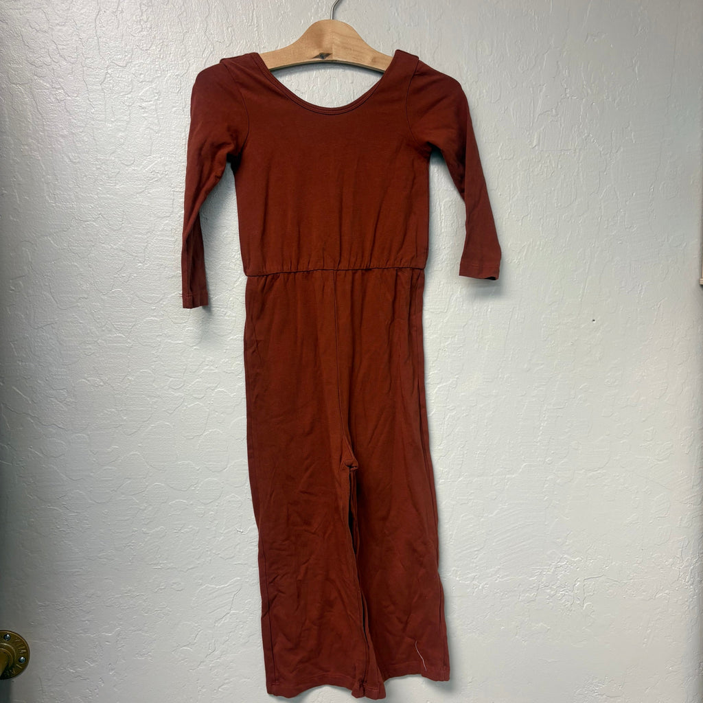 alice + ames earthy neutral stretchy jumpsuit 6Y