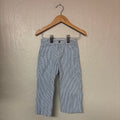 janie and jack boys’ white and blue stripped  seersucker pants 18-24M