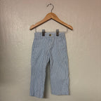 janie and jack boys’ white and blue stripped  seersucker pants 18-24M