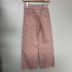 zara girls' pink floral jeans 8Y