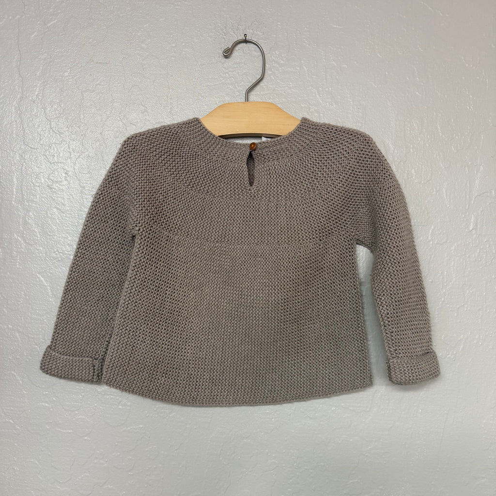 zara girls beige knit sweater 12-18M