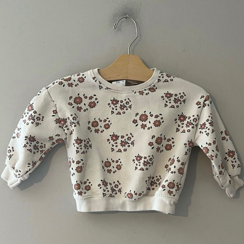 zara cream floral set 18-24M 2-3Y