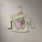 zara girls' beige long-sleeve floral favourite friends 2Y