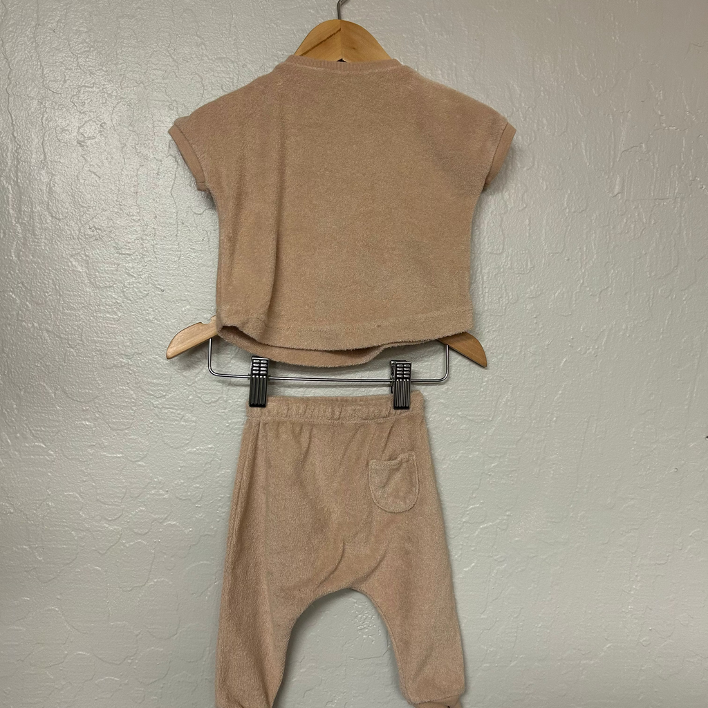 quincy mae gender neutral french terry set 3-6M