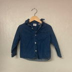 zara boys’ medium blue denim button down 18-24M