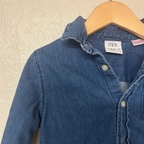 zara boys’ medium blue denim button down 18-24M