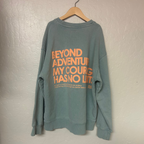 zara boys’ oversized green/blue sweatshirt