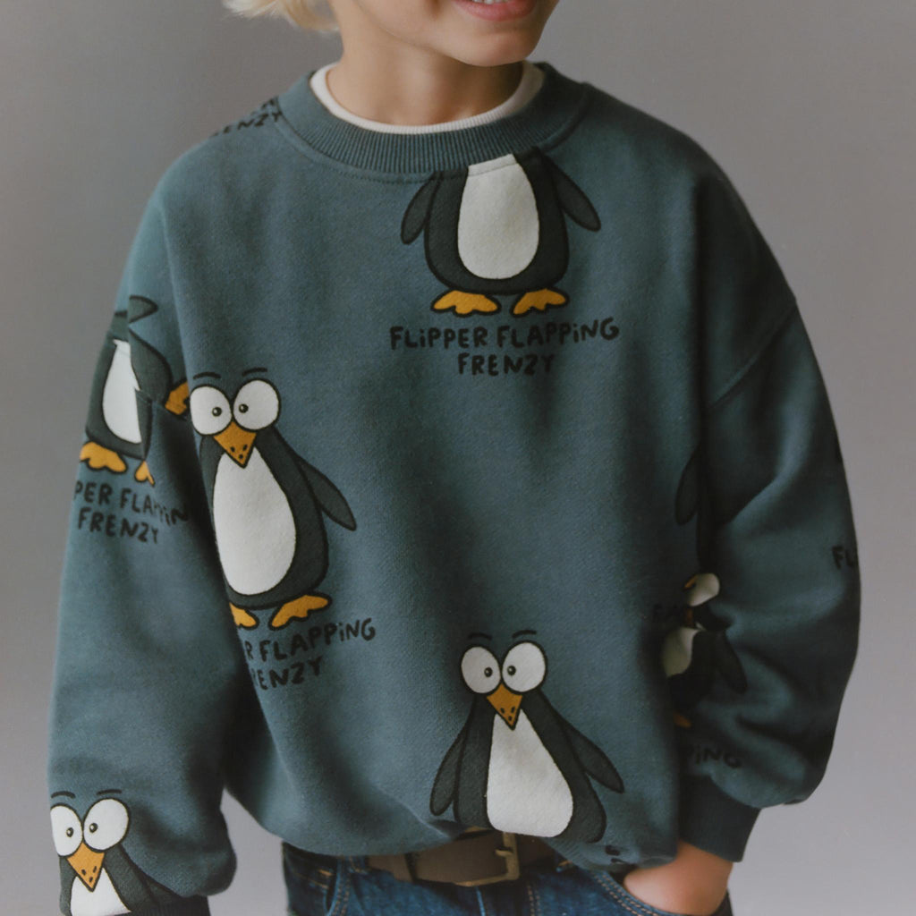 zara boys' sweatshirt penguin 3Y