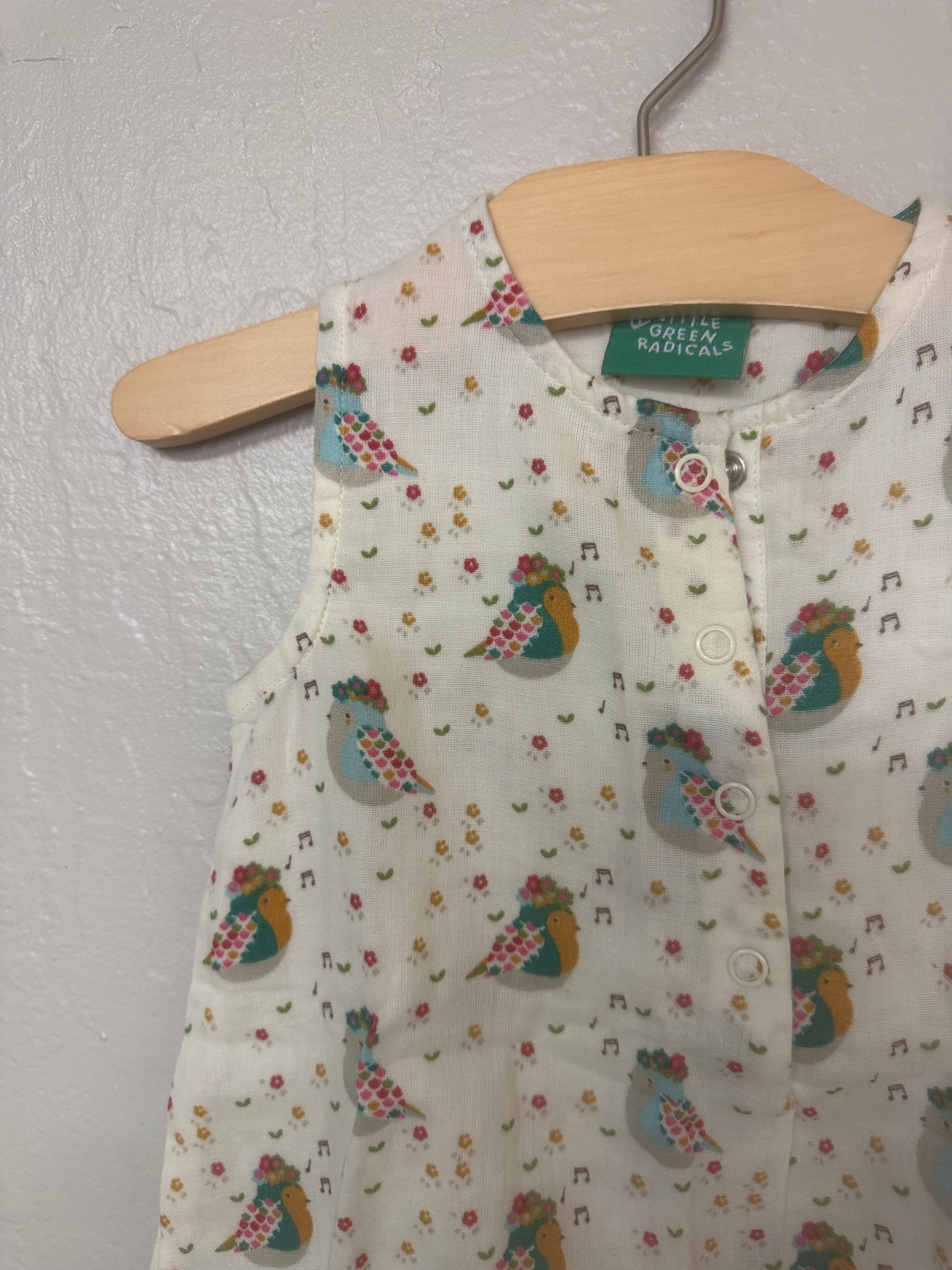 little green radicals romper 12-18m nwt