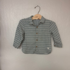 zara boys' plaid flannel button-down shirt 12-18M