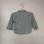 zara boys' plaid flannel button-down shirt 12-18M