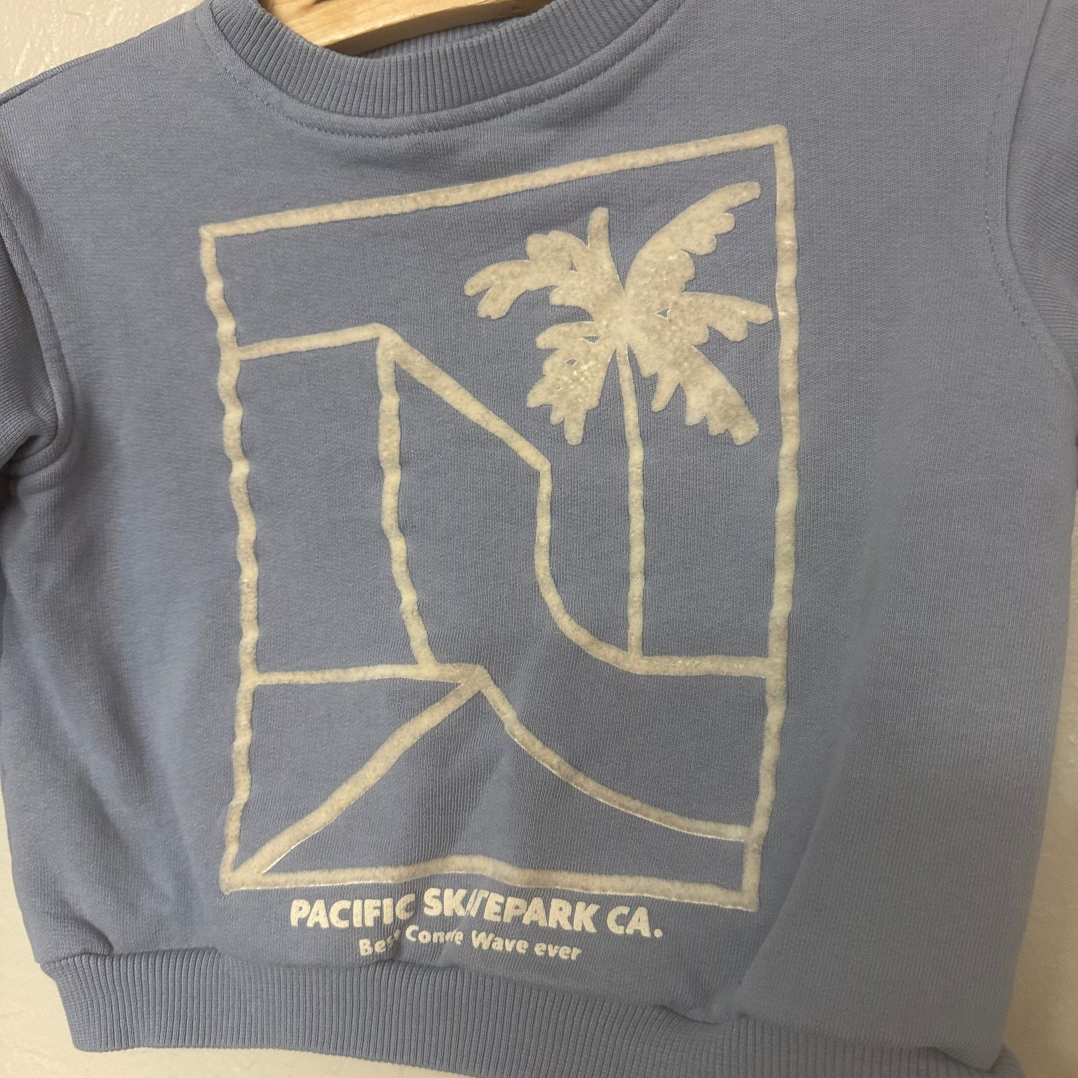 zara boys' blue skate park sweatshirt 12-18M