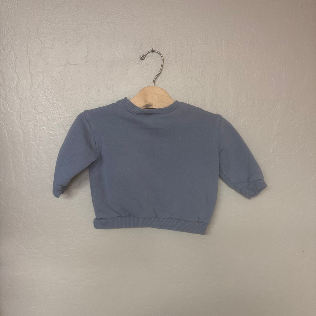 zara boys' blue skate park sweatshirt 12-18M