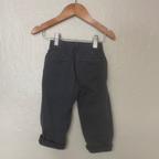 zara boys' navy blue cuffed chino pants 2Y