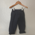 zara boys' navy blue cuffed chino pants 2Y