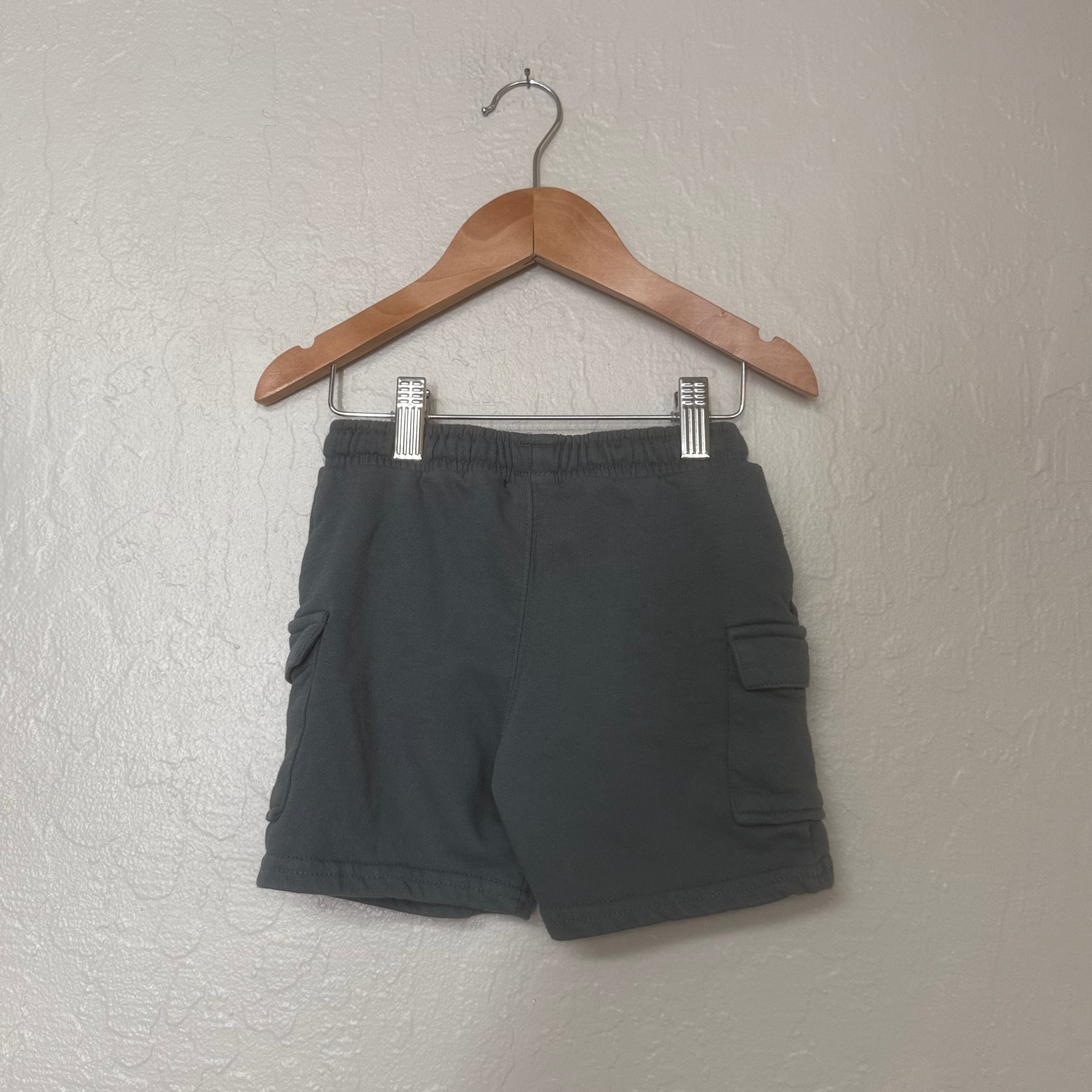 zara boys' blue green cargo shorts 18-24M