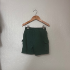 zara boys' green cotton cargo shorts 4-5Y