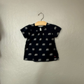 pink chicken girls' navy blue elephant tee shirt 3Y