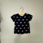 pink chicken girls' navy blue elephant tee shirt 3Y